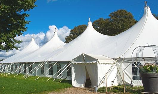 portable restrooms arranged for a special event, providing quick and easy access for attendees in Cummington